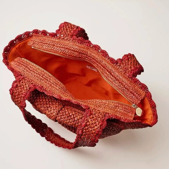 NWT Raffia Bow Tote Bag - kate spade new york x Target Red - Picture 3 of 9